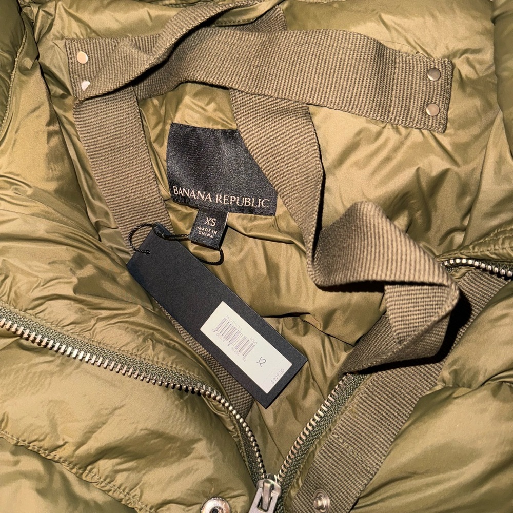 Banana Republic Olive Puffer Down Jacket - Picture 6 of 6